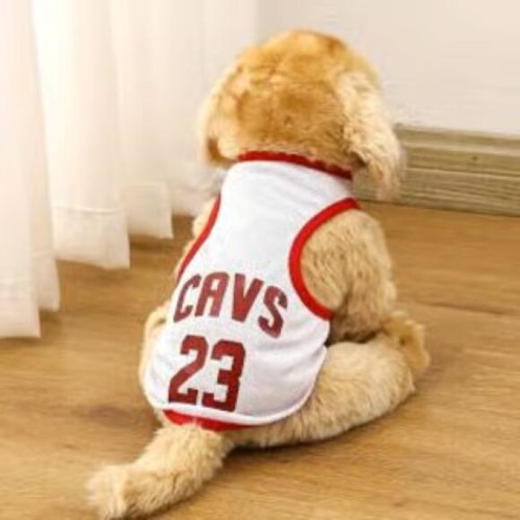 Pet Dog Cleveland Cavaliers #23 Sport Basketball Jersey Vest Mesh Breathable XS - Picture 1 of 3